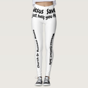 Jesus rettet - wir helfen Ihnen gerade, ihn zu Leggings