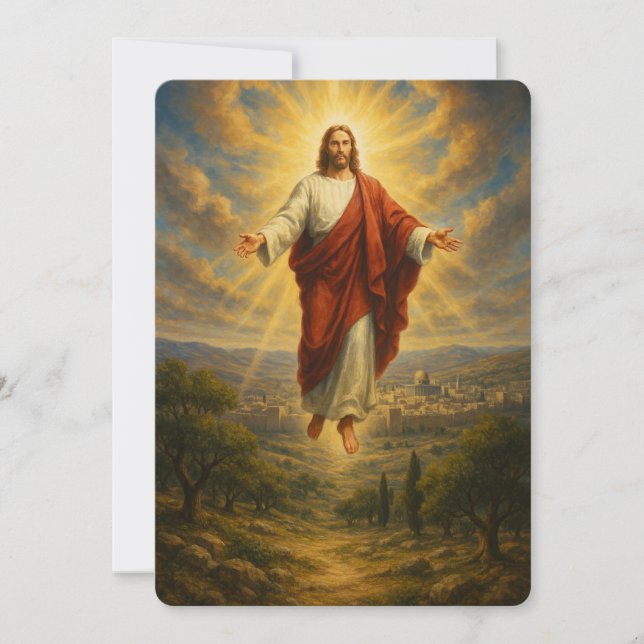 Jésus revient Mt d'olives Carte de voeux (Devant)