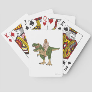 Jesus Riding T-Rex Spielkarten