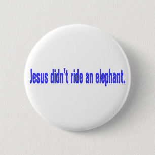 Jesus ritt keinen Elefanten Aufkleber Button