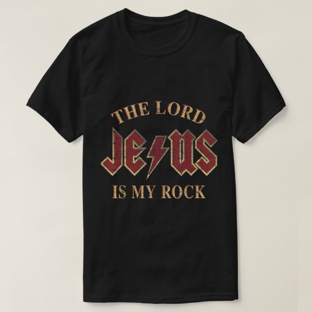 Jesus Rock Christlich Rock Roll Band Religiöse Mus T-Shirt (Design vorne)