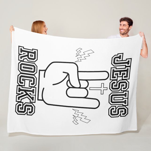 Jesus Rocks Biblicum Festival W/B Fleecedecke (Beispiel)