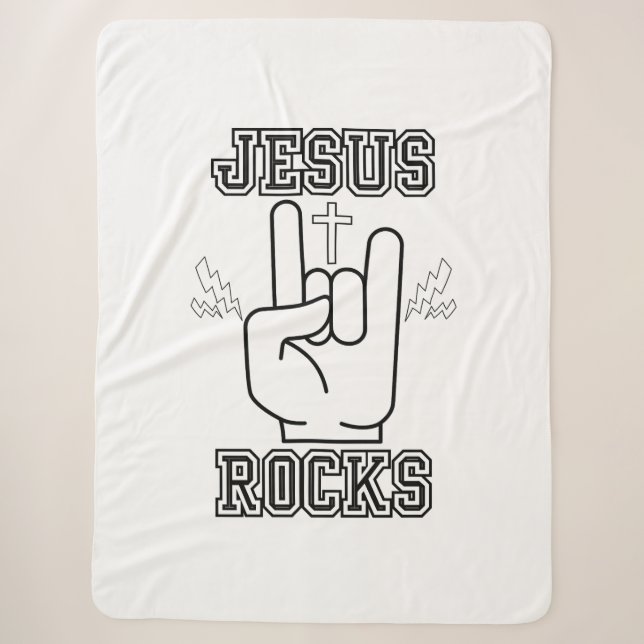 Jesus Rocks Biblicum Festival W/B Sherpadecke (Vorderseite)