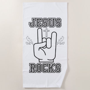 Jesus Rocks Biblicum Festival W/B Strandtuch