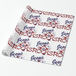 Jesus Rocks Wrapping Paper Geschenkpapier