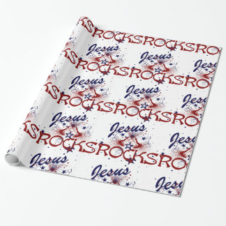 Jesus Rocks Wrapping Paper Geschenkpapier