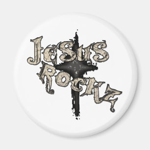 Jesus Rockz Christlich Magnet