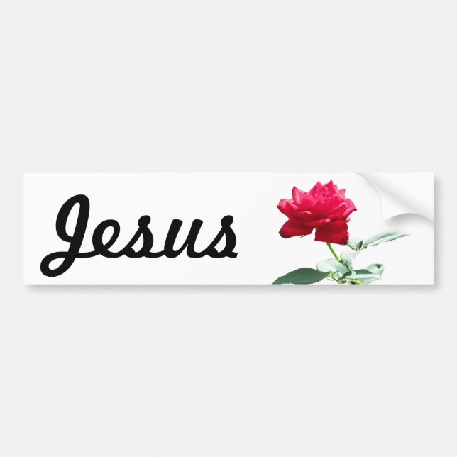 Jesus Rose Autoaufkleber (Vorne)