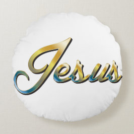 Jesus Round Throw Pillow Rundes Kissen
