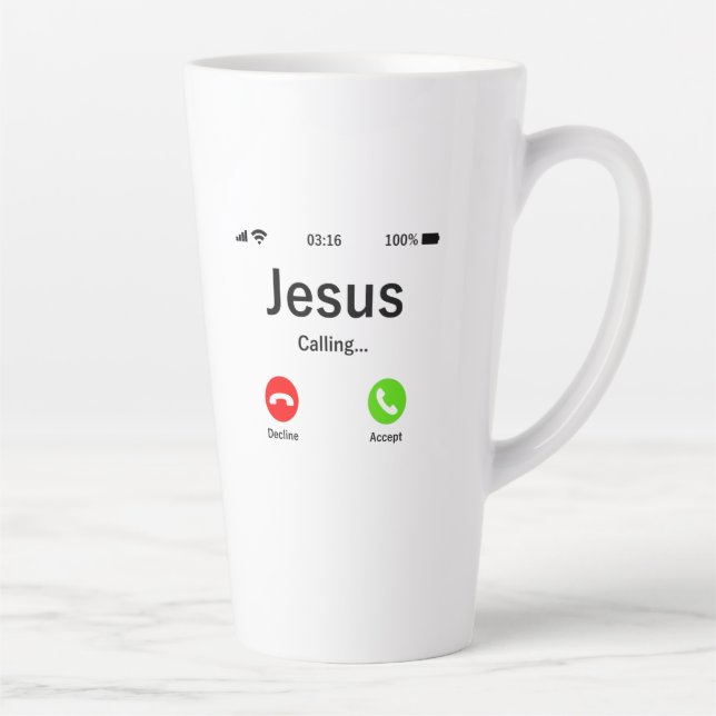 Jesus ruft - Christlich Milchtasse (Rechts)
