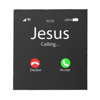Jesus ruft Christlich Notizblock