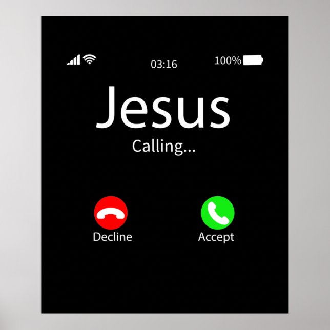 Jesus ruft Christlich Poster (Vorne)