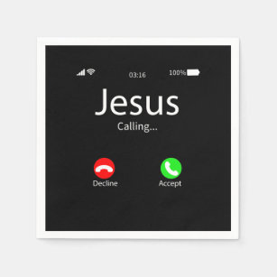 Jesus ruft Christlich Serviette