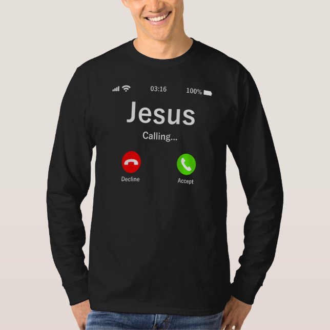Jesus ruft Christlich T-Shirt (Vorderseite)