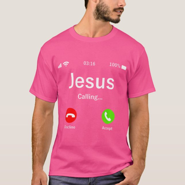 Jesus ruft - Christlich T-Shirt (Vorderseite)