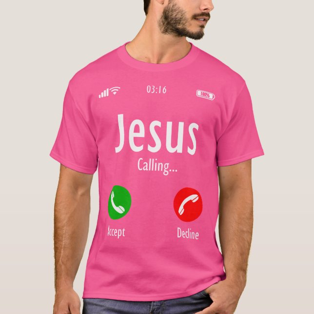 Jesus ruft - Christlich T T-Shirt (Vorderseite)