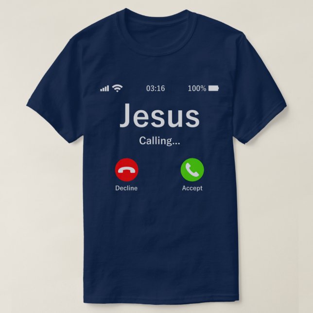 Jesus ruft Christliches Thirt an T-Shirt (Design vorne)