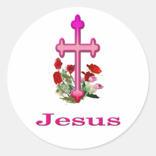 Jesus Runder Aufkleber