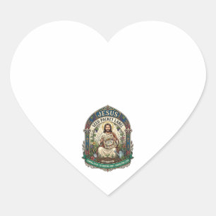 Jesus Saatgut Etikett Jesus Saatgut Christlich Herz-Aufkleber