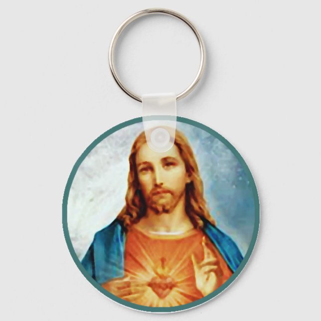 Jesus' Sacred Heart Schlüsselkette Schlüsselanhänger (Vorderseite)