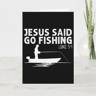 Jesus sagte geh fischen Christus Christlicher Fisc Karte