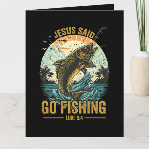 Jesus sagte geh fischen Lukas 5 4 Dankeskarte