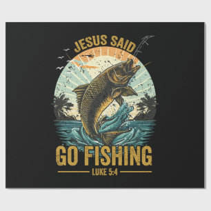 Jesus sagte geh fischen Lukas 5 4 Geschenkpapier
