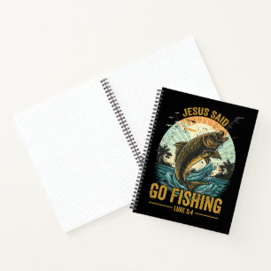 Jesus sagte geh fischen Lukas 5 4 Notizbuch
