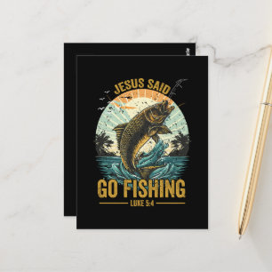 Jesus sagte geh fischen Lukas 5 4 Postkarte