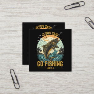 Jesus sagte geh fischen Lukas 5 4  Quadratische Visitenkarte
