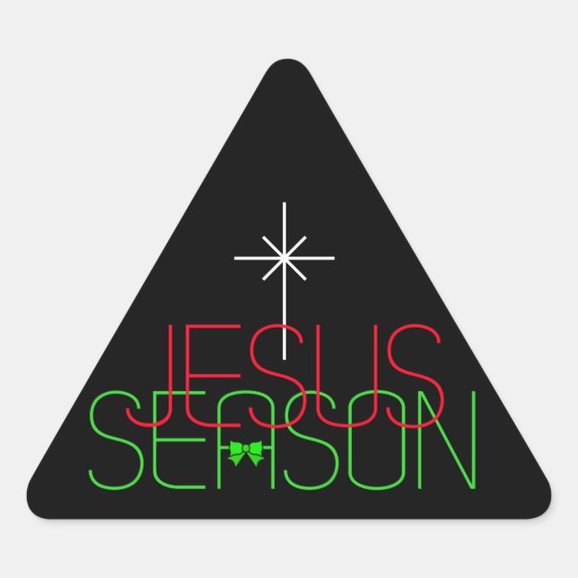 Jesus-Saison Dreieckiger Aufkleber (Vorderseite)