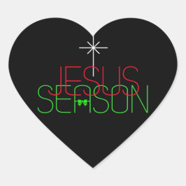 Jesus-Saison Herz-Aufkleber