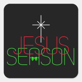 Jesus-Saison Quadratischer Aufkleber