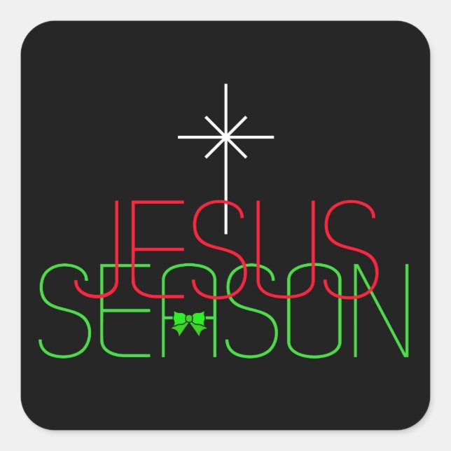 Jesus-Saison Quadratischer Aufkleber (Vorderseite)
