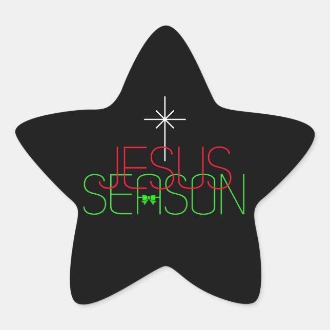 Jesus-Saison Stern-Aufkleber (Vorderseite)