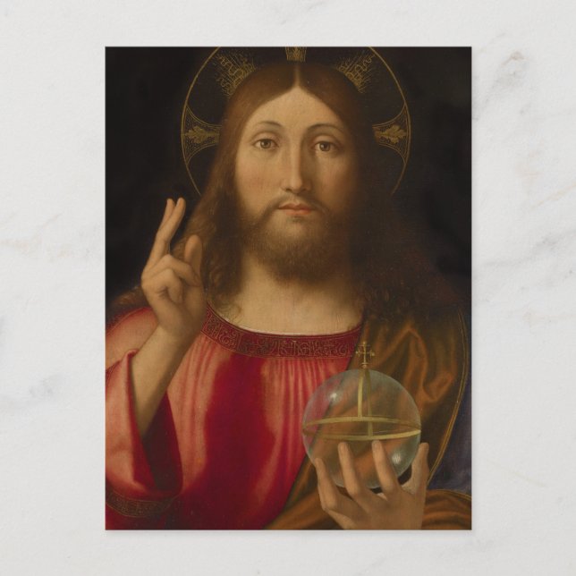 Jesus Salvator mundi Andrea Previtali CC0986 Postkarte (Vorderseite)