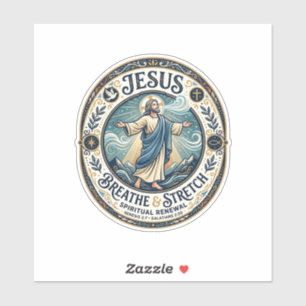 Jesus Sanfte Bewegung Wellness-Shirt Glaubensbasie Aufkleber