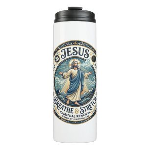 Jesus Sanfte Bewegung Wellness-Shirt Glaubensbasie Thermosbecher