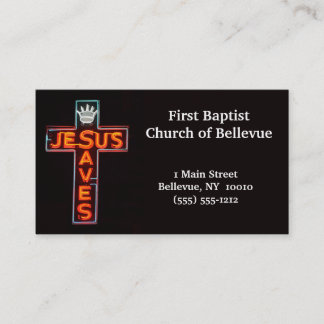 Jésus sauve le carte de visite