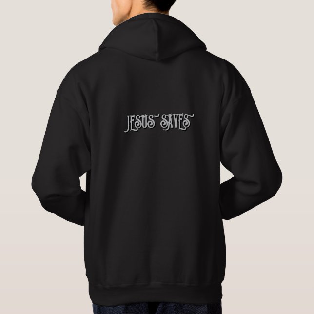‘Jesus Saves’ Christian Quote  Hoodie (Rückseite)