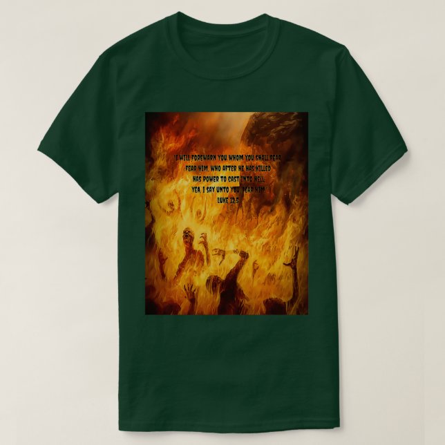 JESUS SAVES FROM HELL Graphic T-Shirt (Design vorne)
