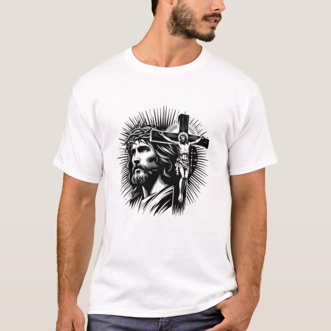 Jésus Saves : T-shirt Graphique Inspiré De La Foi" (Devant)