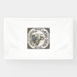 Jesus Schach Strategie Symbol Jesus Schach Strateg Banner