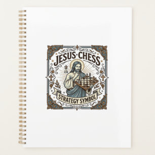 Jesus Schach Strategie Symbol Jesus Schach Strateg Planer