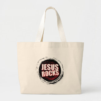 Jesus schaukelt Schwarzes 5 Jumbo Stoffbeutel
