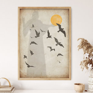 Jesus, schaut die Vögel des Himmels an_ Matthäus 6 Poster