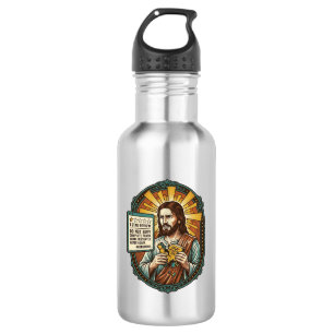 Jesus schlechter Influencer Produktbewertung Fail Edelstahlflasche