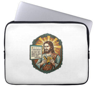Jesus schlechter Influencer Produktbewertung Fail Laptopschutzhülle