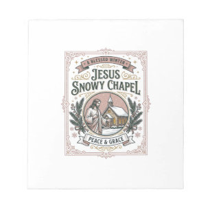 Jesus Schnee Kapelle Jesus Schnee Kapelle Christli Notizblock