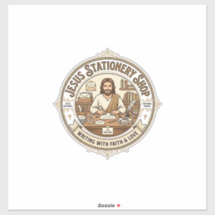 Jesus Schreibwarengeschäft Jesus Schreibwarengesch Aufkleber